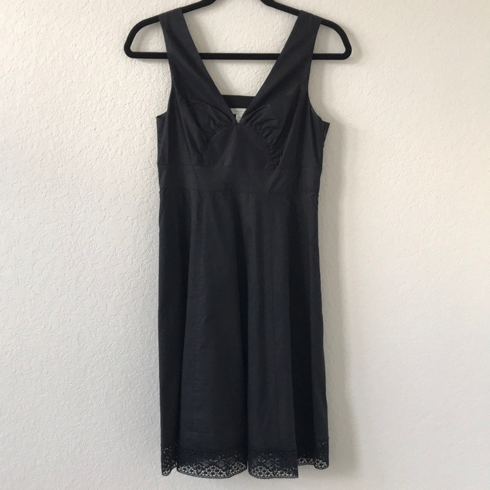 Womens Garnet Hill Fit and Flare Cotton Dress